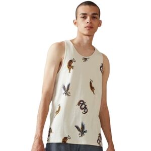 Pacsun Men's‎ Mica Tan Tiger Eagle Dragon Regular Tank Top XL